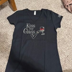 Kiss My Glass Black Short Sleeve Tee